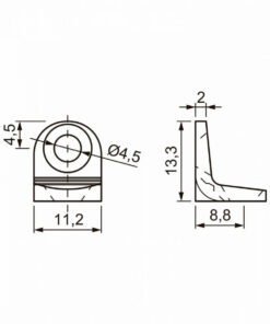 Alternative view of SUPORTE PARA PRATELEIRA BRANCA PCT C/ 50